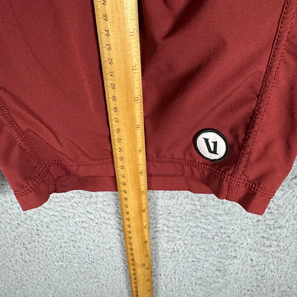 Vuori Kore Shorts Mens Small Dark Red Clay V302 Athletic Lined Gym Run Shorts